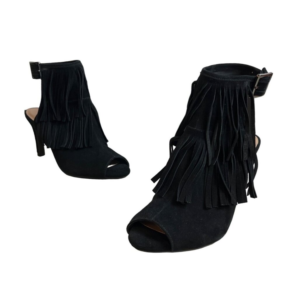 Aerosoles Women's Black Suede Alamode Heeled Sandal Sz 6M  - NWB